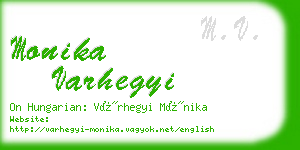 monika varhegyi business card